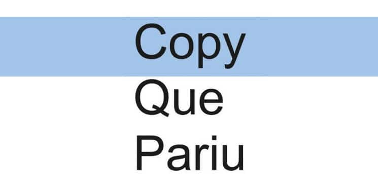 copy que pariu